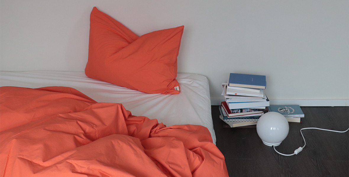 Orange cotton bedding