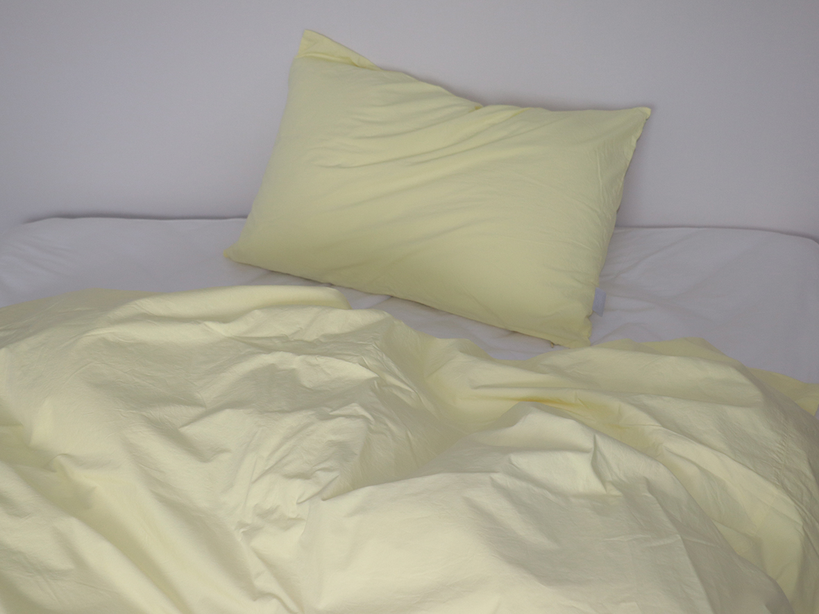 Lemon cotton pillow cover