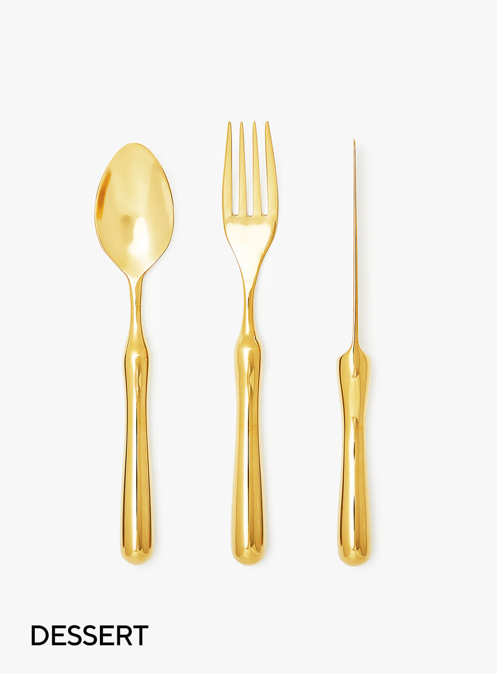 호랑 - Dessert Size Cutlery Set Gold Edition