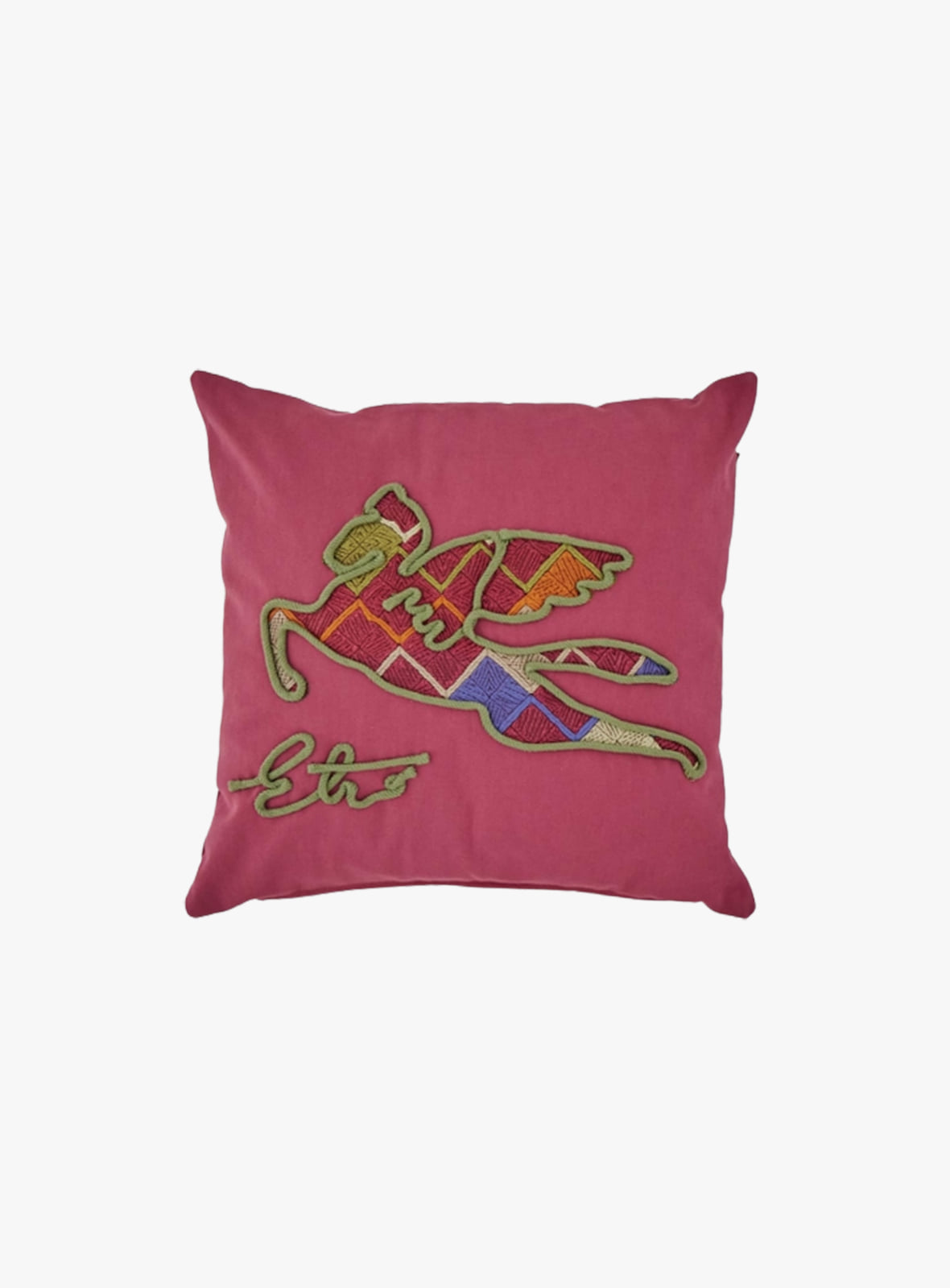 Etro - Etro Hot Pink Embroidered Cushion 495519211651